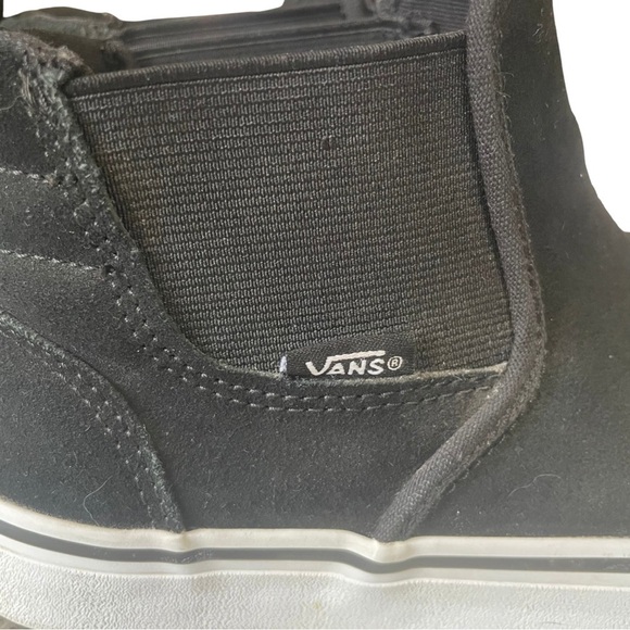 Black Vans Asher Mid High-Top Slip-On Shoes - Picture 7 of 8